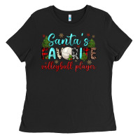 Black santa s favorite volleyball player Ladies Tee - JahusDesignShop