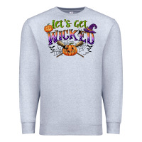 Heather Grey lets get wicked Premium Sweatshirt - CowGirlArtShop