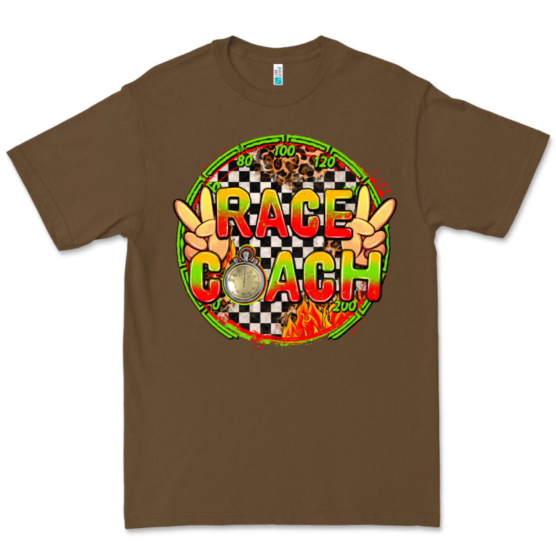 Race Coach With Leopard And Peace Hand Premium Tee by AdoDesignShop | Teevron
