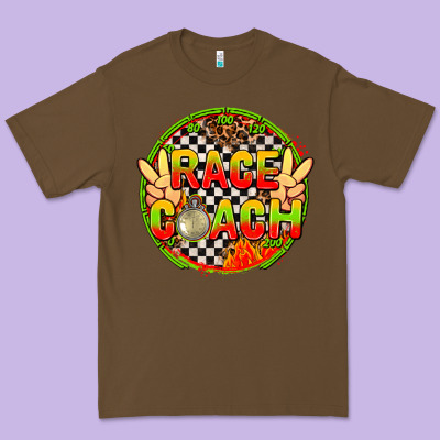 Race Coach With Leopard And Peace Hand Premium Tee Designed By Adodesignshop