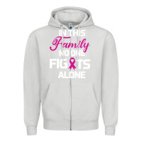 Dove Grey In This Family No One Fights Alone Cancer Survivor Zipper Hoodie - Bettercallsaul
