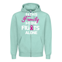 Seafoam In This Family No One Fights Alone Cancer Survivor Zipper Hoodie - Bettercallsaul