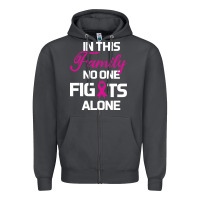 Smoke In This Family No One Fights Alone Cancer Survivor Zipper Hoodie - Bettercallsaul