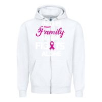 White In This Family No One Fights Alone Cancer Survivor Zipper Hoodie - Bettercallsaul