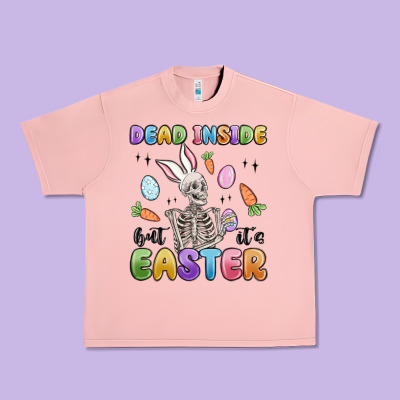Dead Inside But It's Easter Urban Heavy Tee Designed By Maliassmallbusiness