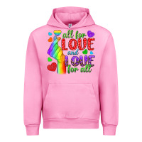 Fuchsia Pink Western All For Love And Love For All Urban Hoodie - BundleAndBundleShop