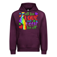 Mauve Wine Western All For Love And Love For All Urban Hoodie - BundleAndBundleShop
