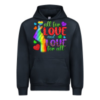 Navy Western All For Love And Love For All Urban Hoodie - BundleAndBundleShop