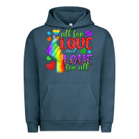Pigment Midnight Navy Western All For Love And Love For All Urban Hoodie - BundleAndBundleShop