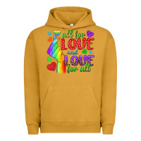 Pigment Peanut Butter Western All For Love And Love For All Urban Hoodie - BundleAndBundleShop