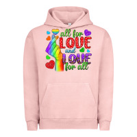 Pigment Salmon Western All For Love And Love For All Urban Hoodie - BundleAndBundleShop