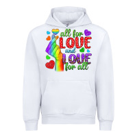 White Western All For Love And Love For All Urban Hoodie - BundleAndBundleShop