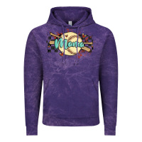 Cloud Purple softball mama Vintage Hoodie - MaliasSmallBusiness