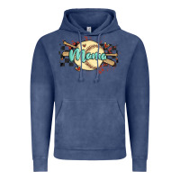 Vintage Denim softball mama Vintage Hoodie - MaliasSmallBusiness