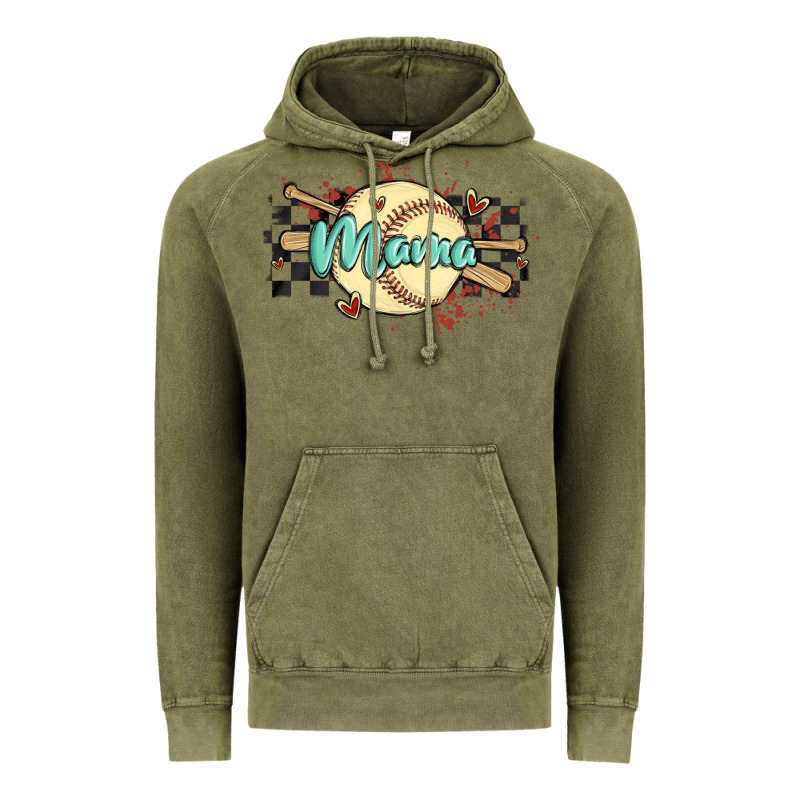 Softball Mama Vintage Hoodie by MaliasSmallBusiness | Teevron