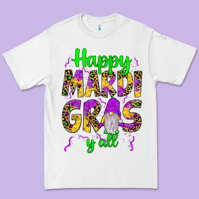 Happy Mardi Gras Y'all Gnome Premium Tee Designed By Jahusdesignshop