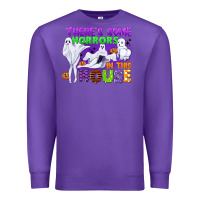 Purple there is some horrors in this house Premium Sweatshirt - CowGirlArtShop