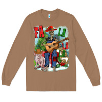 Toasted Coconut Fa la la la skeleton farm Long Sleeve Tee - NancyCooperArtShop