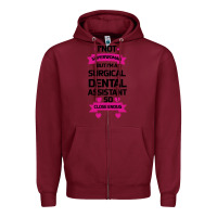 Burgundy Surgical Dental Assistant Zipper Hoodie - Bettercallsaul