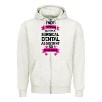 Oatmeal Heather Surgical Dental Assistant Zipper Hoodie - Bettercallsaul