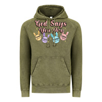 Vintage Olive god says you are easter Vintage Hoodie - MaliasSmallBusiness