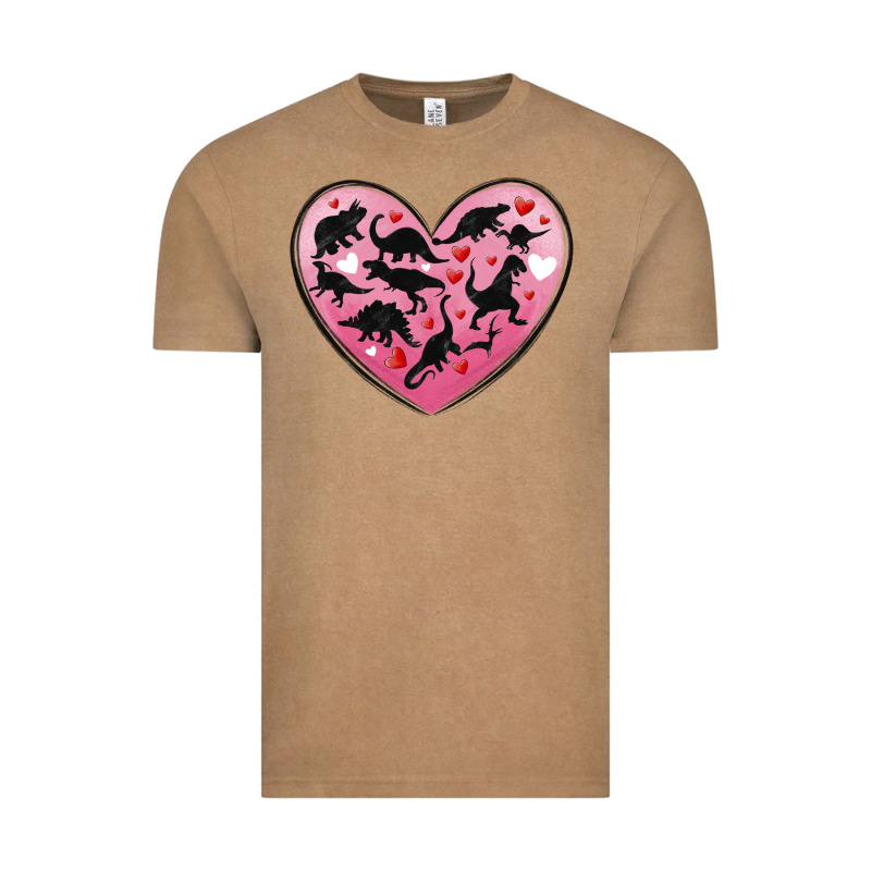 Dinosaur Valentine Heart Vintage Tee by MaliasSmallBusiness | Teevron