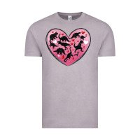 Vintage Zinc dinosaur valentine heart Vintage Tee - MaliasSmallBusiness