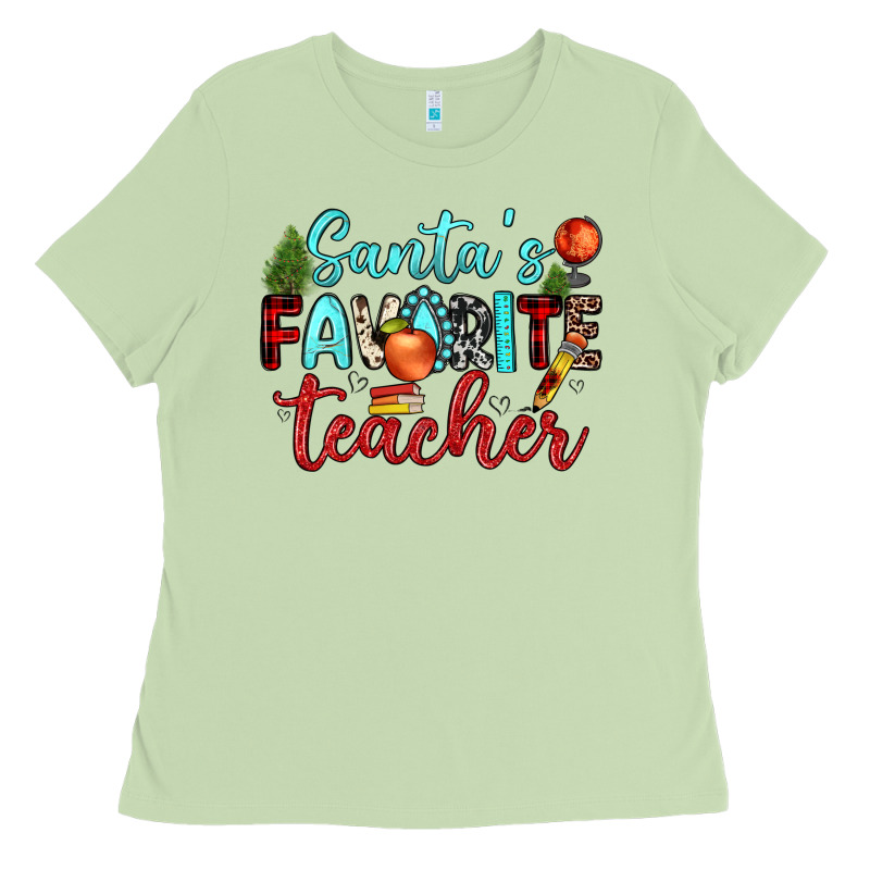 Santa S Favorite Teacher Ladies Tee by JahusDesignShop | Teevron