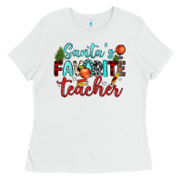 White santa s favorite teacher Ladies Tee - JahusDesignShop