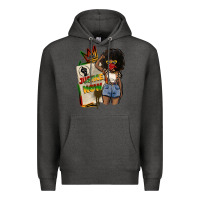 Charcoal Heather juneteenth justice now Premium Hoodie - CowGirlArtShop