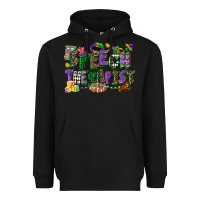Black speech therapist mardi gras cowgirl Heavyweight Hoodie - CowGirlArtShop