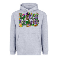Heather Grey speech therapist mardi gras cowgirl Heavyweight Hoodie - CowGirlArtShop