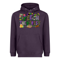 Plum speech therapist mardi gras cowgirl Heavyweight Hoodie - CowGirlArtShop