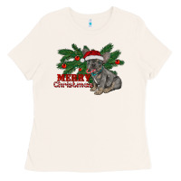 Bone merry christmas french bulldog Ladies Tee - RanaPortraitStore