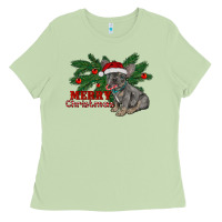 Matcha merry christmas french bulldog Ladies Tee - RanaPortraitStore