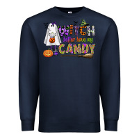 Navy witch better have my candy Premium Sweatshirt - CowGirlArtShop