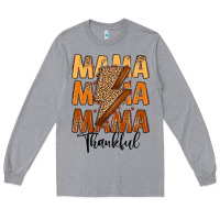 Heather Grey Thankful Mama Long Sleeve Tee - MaliasSmallBusiness