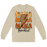 Mushroom Thankful Mama Long Sleeve Tee - MaliasSmallBusiness