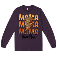 Plum Thankful Mama Long Sleeve Tee - MaliasSmallBusiness
