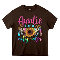 Chocolate Brown auntie like a mom Heavy Core Tee - JahusDesignShop