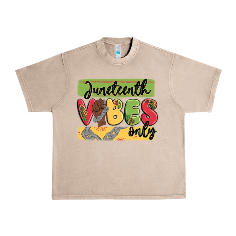 Juneteenth Vibes Only Urban Heavy Tee by MaliasSmallBusiness | Teevron