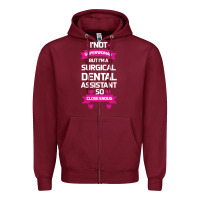 Burgundy Surgical Dental Assistant Zipper Hoodie - Bettercallsaul