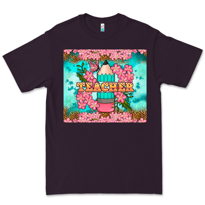 Teacher Floral Pencil Tumbler Premium Tee by BundleAndBundleShop | Teevron