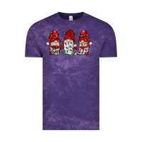 Cloud Purple gnome with christmas lights Vintage Tee - JahusDesignShop