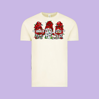 Gnome With Christmas Lights Vintage Tee Designed By Jahusdesignshop