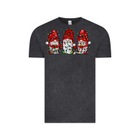 Vintage Black gnome with christmas lights Vintage Tee - JahusDesignShop