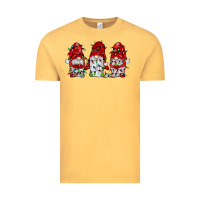 Vintage Mustard gnome with christmas lights Vintage Tee - JahusDesignShop
