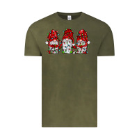 Vintage Olive gnome with christmas lights Vintage Tee - JahusDesignShop