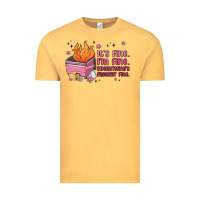 Vintage Mustard it's fine i'm fine everything's freakin' fine Vintage Tee - MaliasSmallBusiness