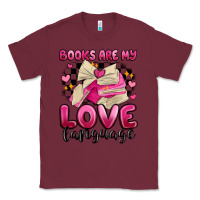 Burgundy books are my love language Classic Tee - MaliasSmallBusiness
